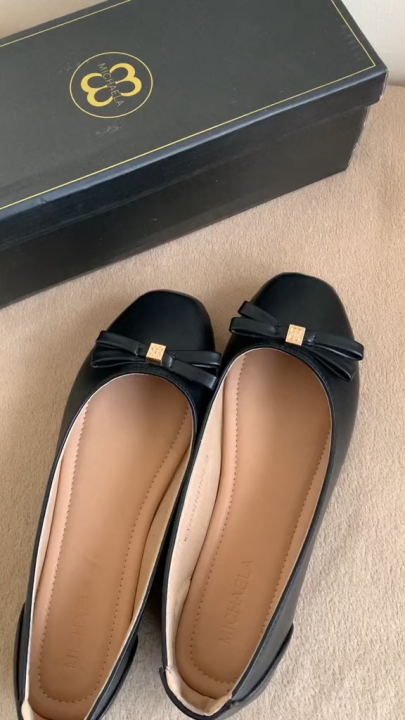 MICHAELA Square Toe Flat Shoes for Women Back Ankle Protect All