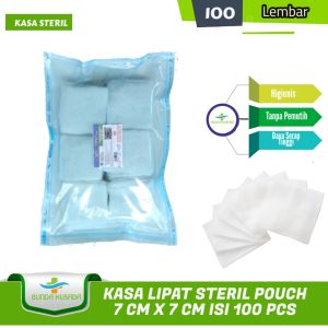 Kasa Lipat Medis Kain Perban Luka Steril 7cm x 7cm Isi 100pcs