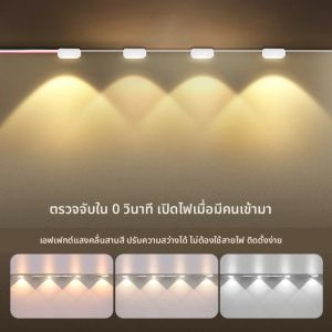 ไฟ LED แบบชาร์จไฟได้สำหรับห้องครัวใต้ตู้เซ็นเซอร์ตรวจจับการเคลื่อนไหวเหมาะสำหรับตกแต่งตู้เสื้อผ้าตู้เสื้อผ้า Lamp20ไฟกลางคืน40/60/100ซม.