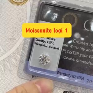 Moissanite loại 1 D/FL 4-15mm Kim cương nhân tạo moissanite 58 giác đẹp Đá moissannite Mỹ màu trắng Mỹ kiểm định GRA - KIM LỘC PHÁT HM58TL1