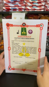 Sertifikat pramuka penegak TKU Bantara Laksana 20pcs