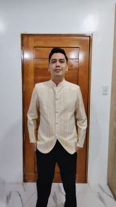 Mens Coat BARONG  modern computerized embroidery Menswear