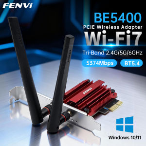 Fenvi | FENVI WIFI 7 FV-BE5400 PCI-E Adapter For Bluetooth5.4 5400Mbps Tri Band 2.4G/5G/6Ghz Wireless WiFi7 Network Adapter For Win10/11