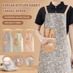 Dueplay New Kitchen Apron Cotton Canvas Waterproof Apron For Women Men Cooking Kitchen Wearing Adjustable Chef Apron with Hand Wipe Pockets kitchen wares
