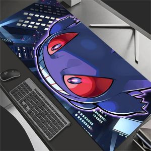 Bandai | 90x40cm XXL Rubber Large PC Mousepad Gamer Gaming Mouse Pad P-Pokemons G-Gengar Desk Keyboard Mat Computer Laptop Mat