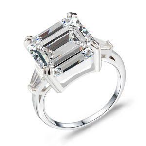 Luxury Silver Color Engagement Rings for Women Anniversary Gift Christmas Gift Jewelry Personalized Wholesale R4337