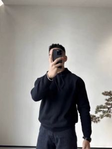 เสื้อสเวตเตอร์ถักแขนยาวผู้ชาย ทรงสลิมฟิต ทรงลำลอง ฤดูใบไม้ร่วง/ฤดูหนาว แฟชั่นเกาหลี ผ้าฝ้ายผสมโพลีเอสเตอร์