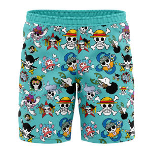 Bandai | New One Piece Themed Sport Beach Shorts for Spring/summer Family Matching Kids Breathable Quick Drying Loose Oversized Shorts
