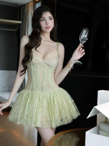 French Style Elegance Lace Spaghetti Strap Dress