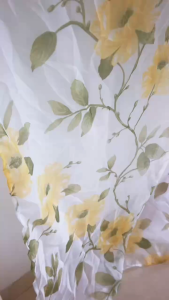High quality sunflower lace curtains Kurtina bay window home decoration 1PCS 100 * 200cm popular