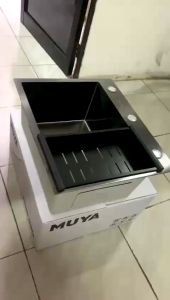 Kitchen Sink 52 x 43 BLACK/ Kitchen sink stainless 52 X 43 / Bak Cuci Piring Premium Stainless SUS 304