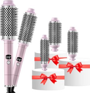 Thermal Brush 3 in 1 Thermal Brush Set with 30/38/45 mm thermal brush LCD 110-190 ℃ display used as a smoothing brush brush curl double voltage curly hair brush