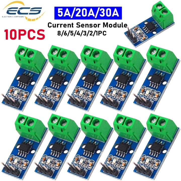 1-10PCS ACS712 Current Sensor Module Detector 5A/20A/30A Range Hall ...
