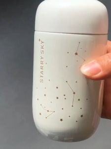 200ml Stainless Steel Mug Kopi Perjalanan Teh Termos Botol Air Botol Langit Berbintang Vakum C8N3