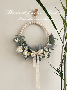 Hoa Nhựa Hoa Cườm Hoa Nhựa Hoa Gỗ Trang Trí Tường Ghế Cửa Sổ Trang Trí Hoa Cúc Hoa Cườm Tươi Mới Phong Cách Tươi Mới