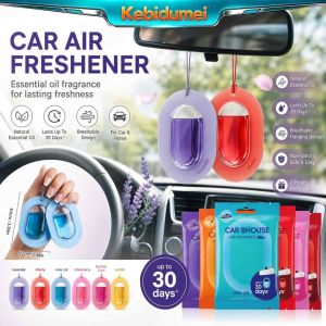 Kebidumei 2 cái Mặt dây Tinh dầu thơm gắn trên xe hơi đồ treo trang trí màng thoáng khí làm thơm không khí cho xe hơi/nhà vệ sinh/tủ quần áo & phòng tắm