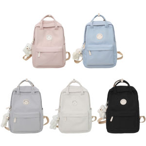 Large Capacity Mens Backpack with Multiple Compartments and Plush Pendant for School and Outdoor Activities