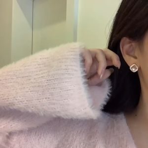 ANTING KOREA TITANIUM SQUARE PEARL WANITA ANTING TUSUK ELEGANT AKESORIS FASHION PEREMPUAN ANT47
