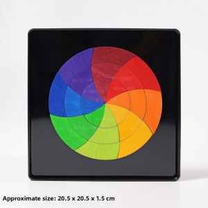 GRIMM | Montessori Rainbow Magnetic Tiles Educational Toy 3 Year+