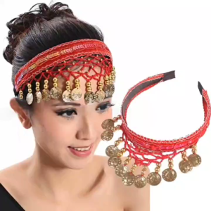 Belly Dance Performance Hair Clip Folk Dance Hair Comb Indian Dance Headpin Coin-Dangle Headpiece