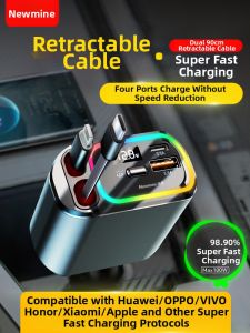 NIUMAN | Super Fast Charging Car Charger Retractable