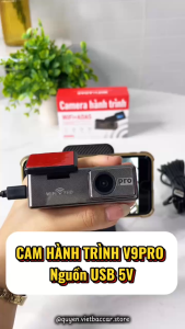 Cam hành trình ô tô V9 Pro gắn cổng usb kết nối wifi kèm màn hiển thị  - Việt Bắc Car Store