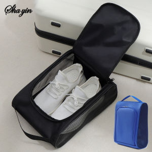 1PC Black Oxford Cloth Travel Shoe Storage Bag Basketball And Football Shoe Bag Portable Business Travel Slipper Bag
