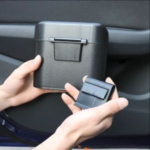 Portable Car Trash Can Bin Car Dustbin Garbage Organizer Holder Portable Hanging Mini Wastebasket Bin
