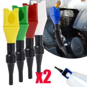 2PCS Telescopic Motorcycle Car Refueling Funnel Universal Engine Oil Gasoline Filter Transfer Funnels Tool Foldable Portable Funne