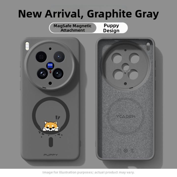 Phone Camera Box Magnetic Liquid Silicone Shockproof Phone Case with Full Camera ...