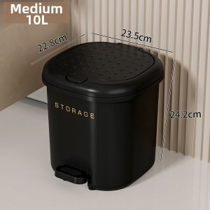 MEIZHUFU | Pedal-Opening High-Capacity Luxury Waste Bin
