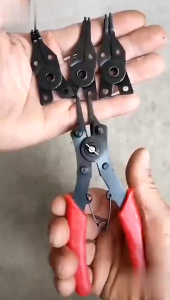 VHT 4pcs Tang Circlip Tang Snap Ring Set 7inch Lurus Tutup Snap ring Tang circlip bengkok Set