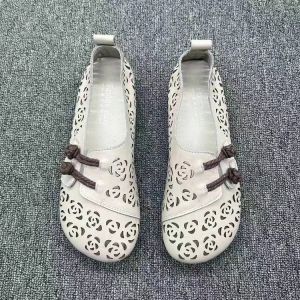 Giày Sandal Nữ Mềm Dưới 10cm Giày Lười Lưới Thoáng Khí Mùa Hè Giày Lười Thoáng Khí Mềm Đế Bằng Đế Dày Có Lỗ Thoáng Khí