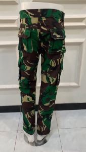 Celana Cargo Loreng Pria Size 28 - 38