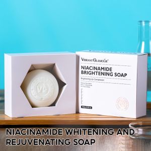 VIBRANT GLAMOR [BPOM] Niacinamide Sabun Pemutih Pembersih Dalam Pengelupasan Kulit Gel Mandi Pembersih Cerah Sabun Mandi Pemutih Sabun Kocok Perawatan Peremajaan Jaring Busa 100g