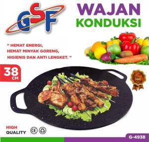 Wajan Konduksi alat Panggangan BBQ Multifungsi Grill Pan anti Lengket GSF 4938 38cm