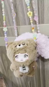 Baby three V1/V2/V3 Hạt Dây Xích Túi Đeo Vai Điện Thoại Di Động Panyard Dây Đeo Búp Bê Sang Trọng Dễ Thương Chống Rơi