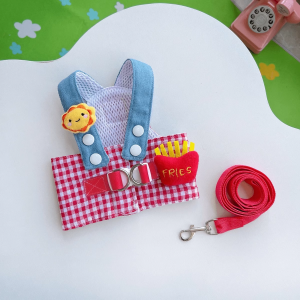 Pet Dog Leash Chest Back Hat Sunshade Cap Cat Supplies Going out Harness Spring Summer Autumn Polyester Non-Extensible Leash