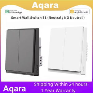 Aqara | Aqara Smart Wall Switch E1 Version Zigbee 3.0 Wireless Key Light Switch Fire Wire With/No Neutral For Xiaomi Home Homekt APP