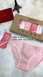 Combo 6 quần lót trẻ em Marron vải Coton mềm mại chuẩn an toàn quôc tế OEKO-TEX từ Corèle Pháp - SME002