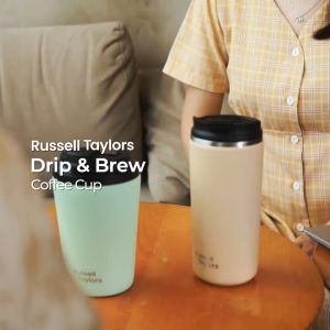 Russell Taylors Drip Coffee Cup (350ml/12oz) - BPA-Free SS304 Temperature Retention Leakproof