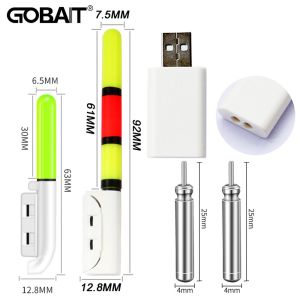 Fishing Light Stick Rod LED CR425 3.6V Lithium Battery USB Charge Kit Pesca Tool Luminous Tackle Night Bright Fluorescent Lamp