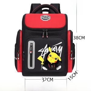 Ultra-Light Large-Capacity Pikachu School Bags for Kindergarten Children Back Support Load Reduction Cartoon Style Backpacks