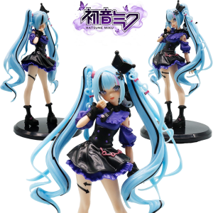 Bandai | New 19cm FuRyu Trio-Try-iT Hatsune Miku Snow Miku x Kuromi Figure Anime Figurine PVC Toys Gifts Collections