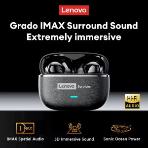 Lenovo | Lenovo LE208 Bluetooth V6.0 Earphones ENC Noise Cancelling Wireless Headphone Low Latency Gaming Music Earbuds HD Call With Mic