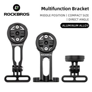 【Giao hàng địa phương】ROCKBROS Đồng Hồ Tốc Độ Mở Rộng Giá Đỡ Cho Garmin Wahoo Bryton Tích Hợp ghi đông Hợp kim nhôm Đứng Núi Chủ đèn đầu xe đạp Máy Ảnh Mở Rộng Giá giữ điện thoại
