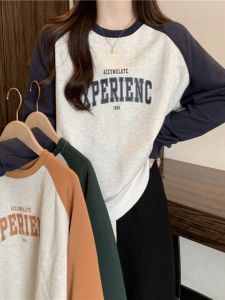 เสื้อสเวตเตอร์คอกลมแขนยาวหลวมๆ สไตล์เกาหลี ทรงบาง สำหรับผู้หญิง ฤดูใบไม้ร่วง ฤดูหนาว เสื้อคลุมกันหนาวแบบลำลอง สวมใส่สบาย