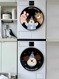 ติดหน้าต่างลายผ้าม่านกันแสงสีใสสำหรับเครื่องซักผ้า ติดประตูตู้เย็น ติดกาวปิดรอยยุ่งๆ ติดผนัง พื้นผิวเรียบ สไตล์เรียบง่าย