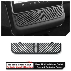 Ốp Bảo Vệ Cửa Gió Sau Tesla Model Y L Juniper 2026 Kiểu Highland Chất Liệu ABS Chống Bụi Cho Cửa Gió Điều Hòa