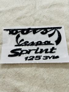 Bộ tem dán xe máy Vespa Sprint 125 3v ie màu đen chuẩn zin theo xe siêu sắc nét